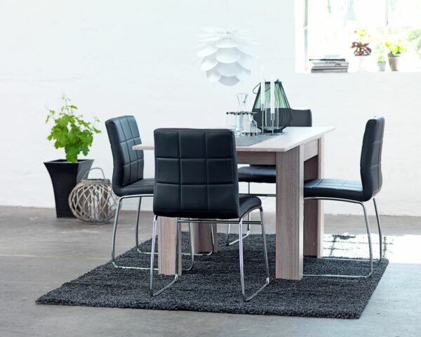 Dining table HASLUND 80x80/160 oak - Image 3