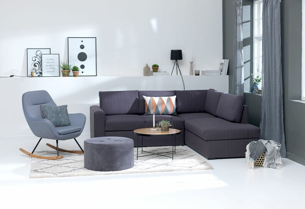 Rocking chair NEBEL light blue JYSK