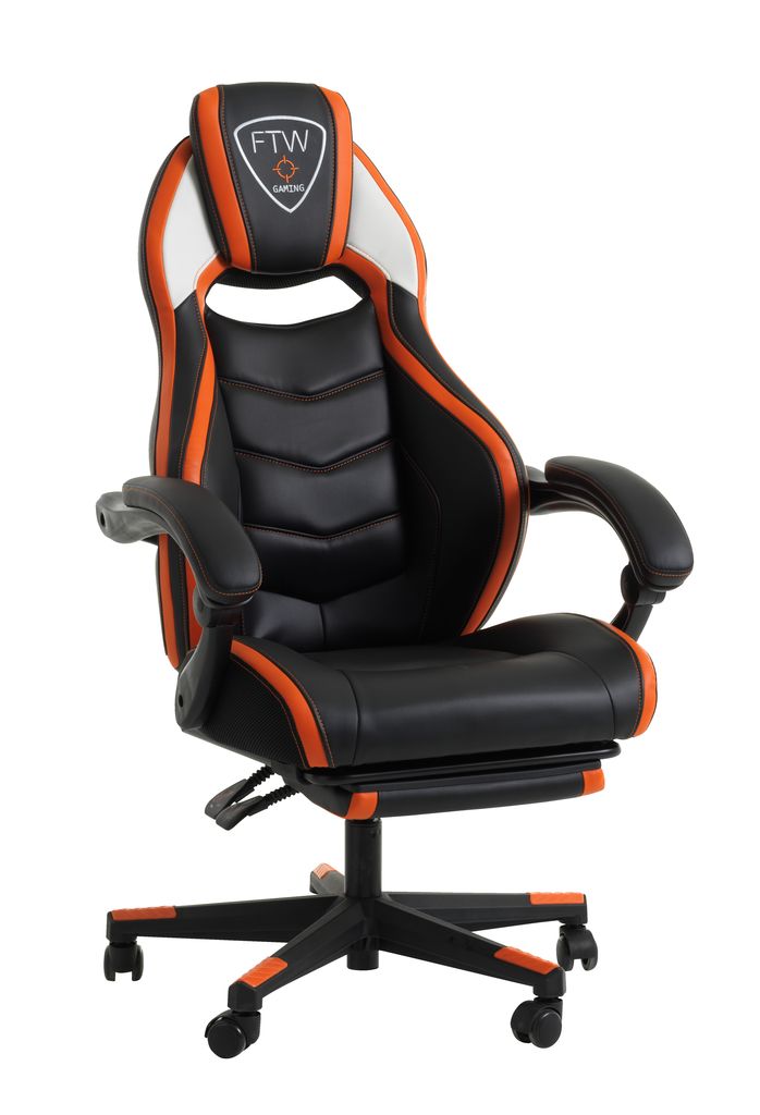 Gaming Chair GAMBORG Black orange Faux Leather JYSK Gaming Chair GAMBORG Black orange Faux Leather JYSK