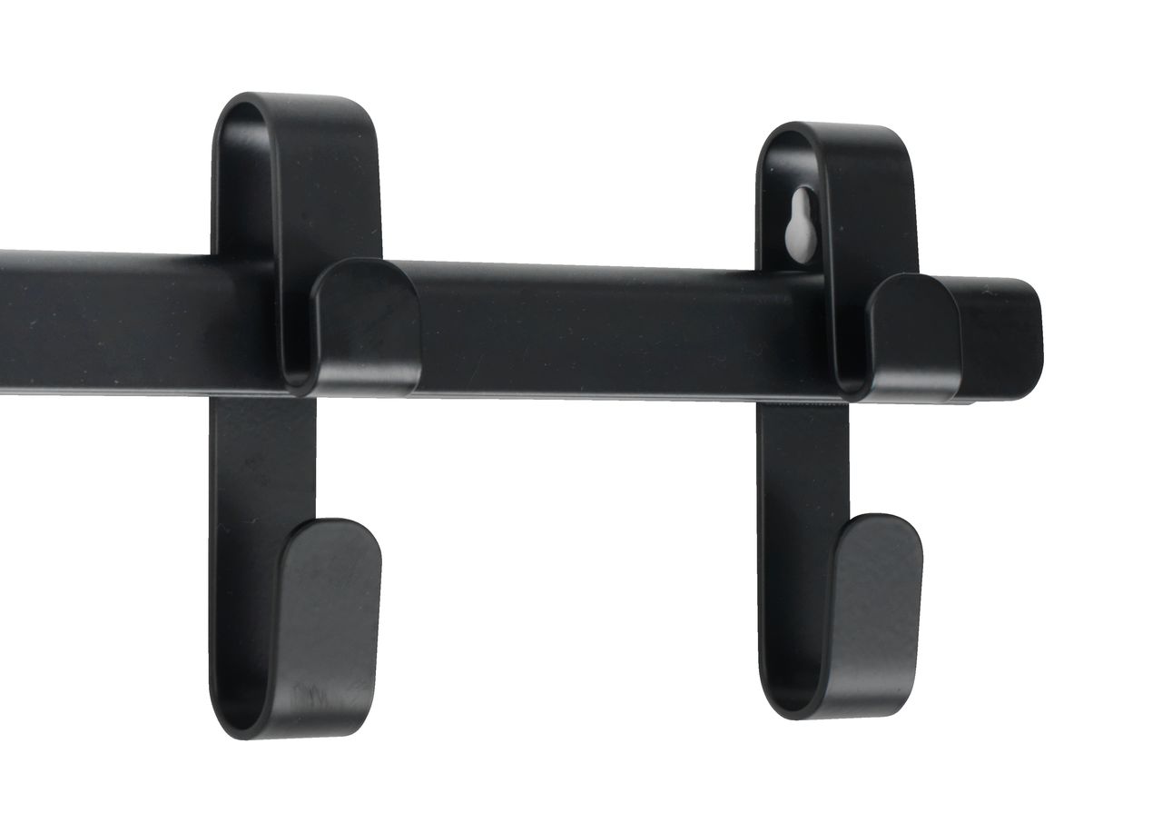 Coat rack GALSTED 5 hooks black JYSK