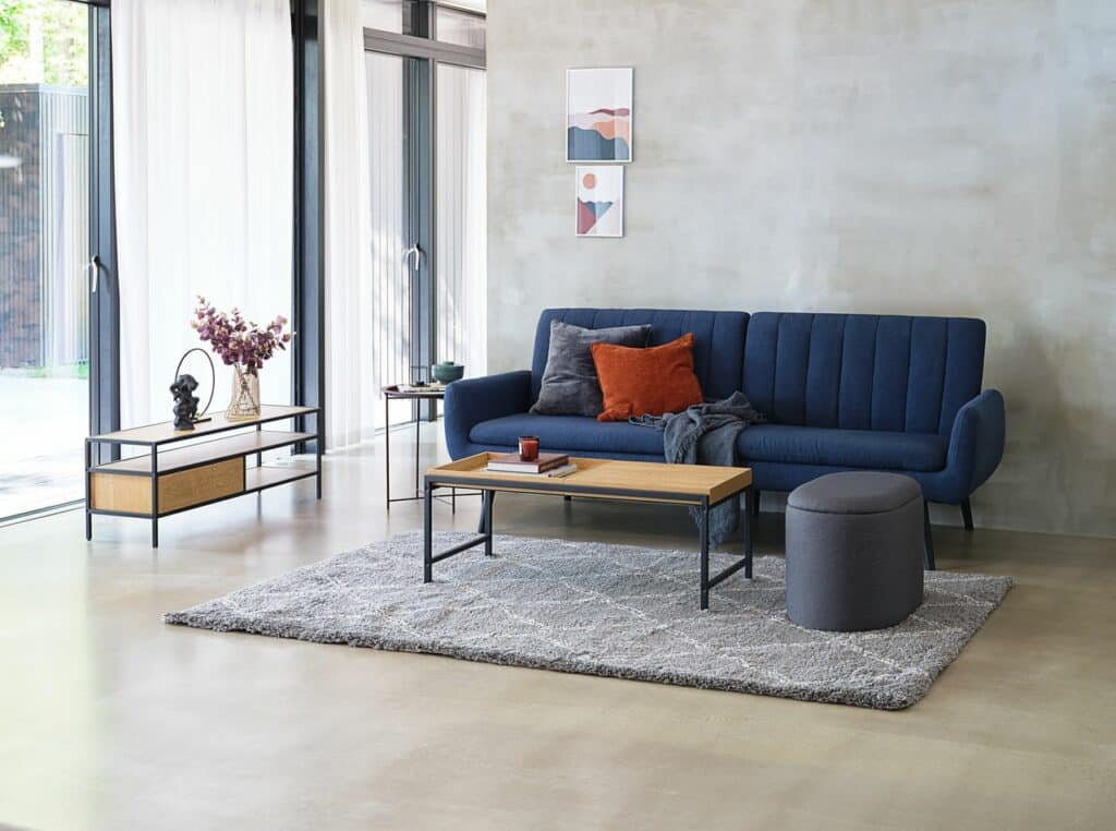 Sofa bed HARNDRUP dark blue JYSK