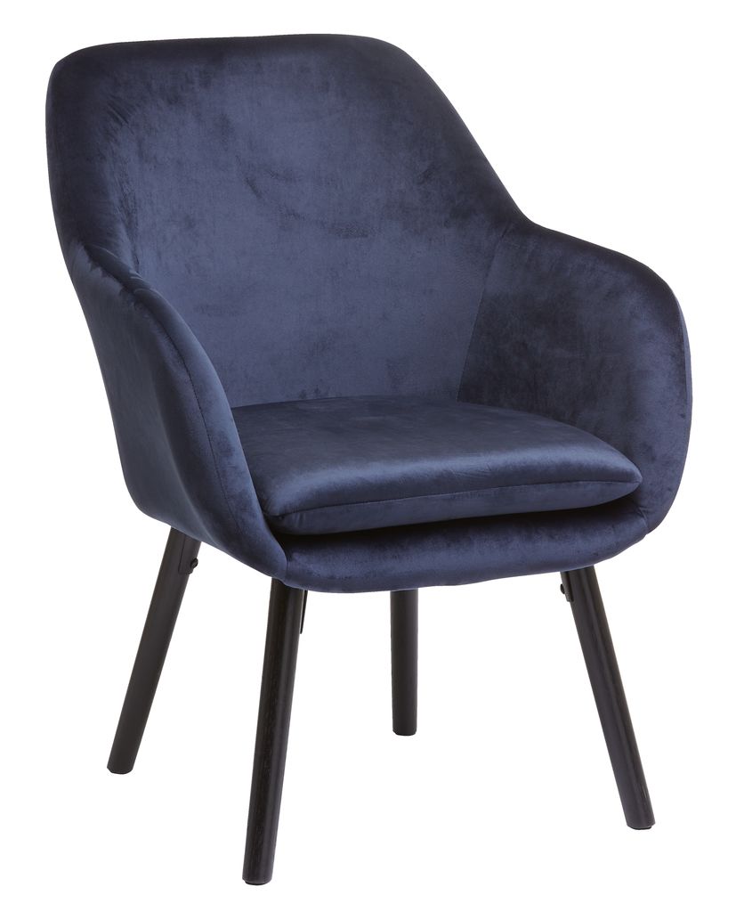 Armchair UDSBJERG velvet blue JYSK
