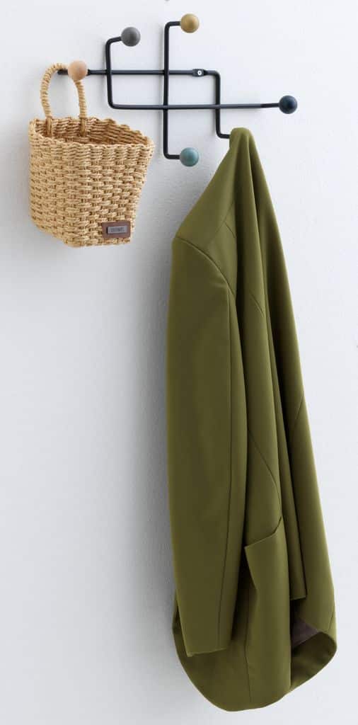 Coat rack GAMBY 6 coloured hooks/black JYSK