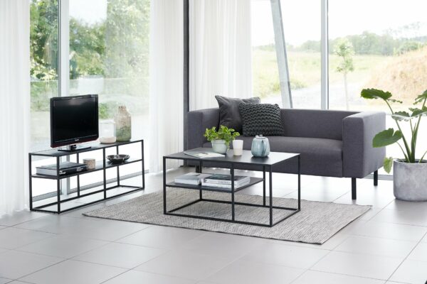 Coffee table VIRUM 60x90 w/shelf black - Image 5