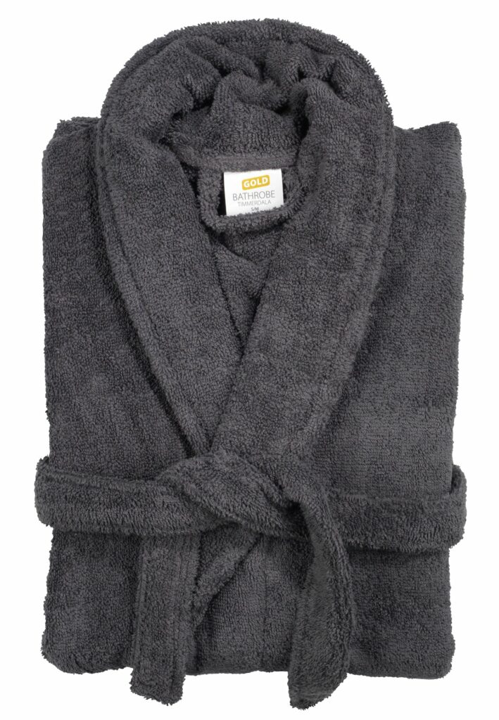 Bathrobe TIMMERDALA L/XL dark grey KRONBORG - JYSK