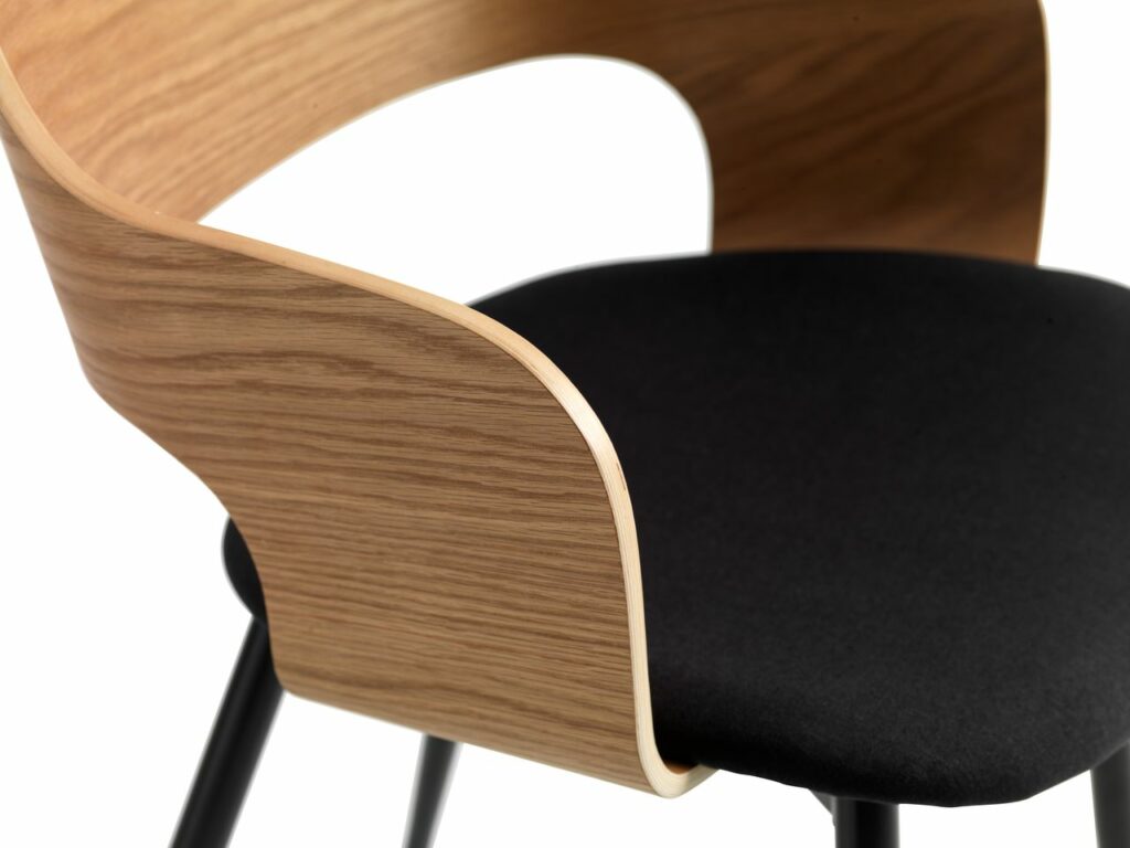 Dining chair HVIDOVRE oak/black JYSK
