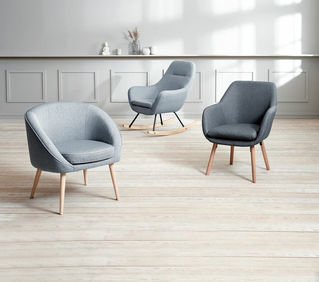 Rocking chair NEBEL light blue - JYSK