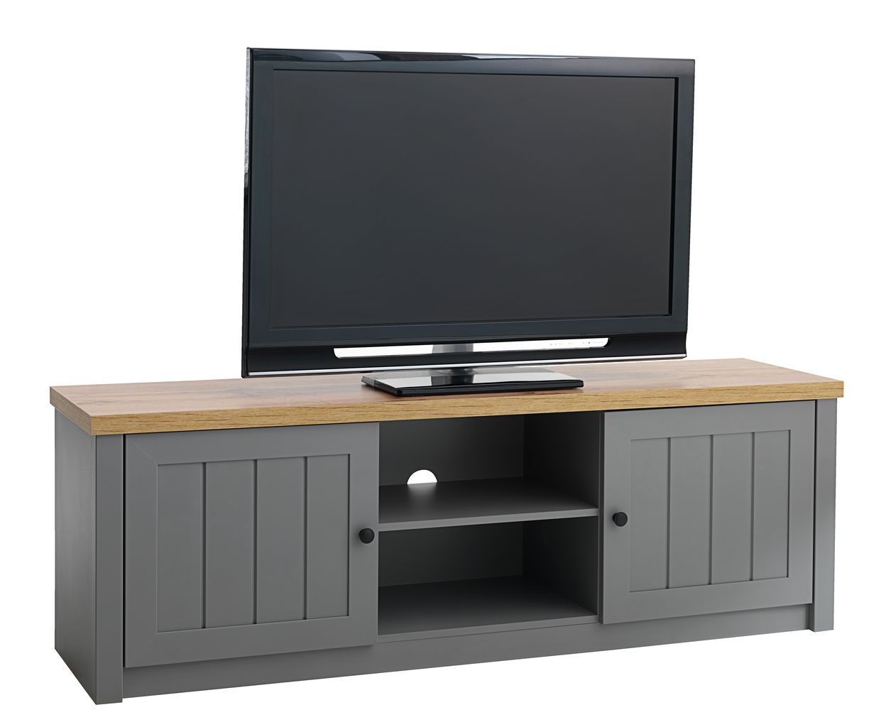 TV bench MARKSKEL grey oak JYSK