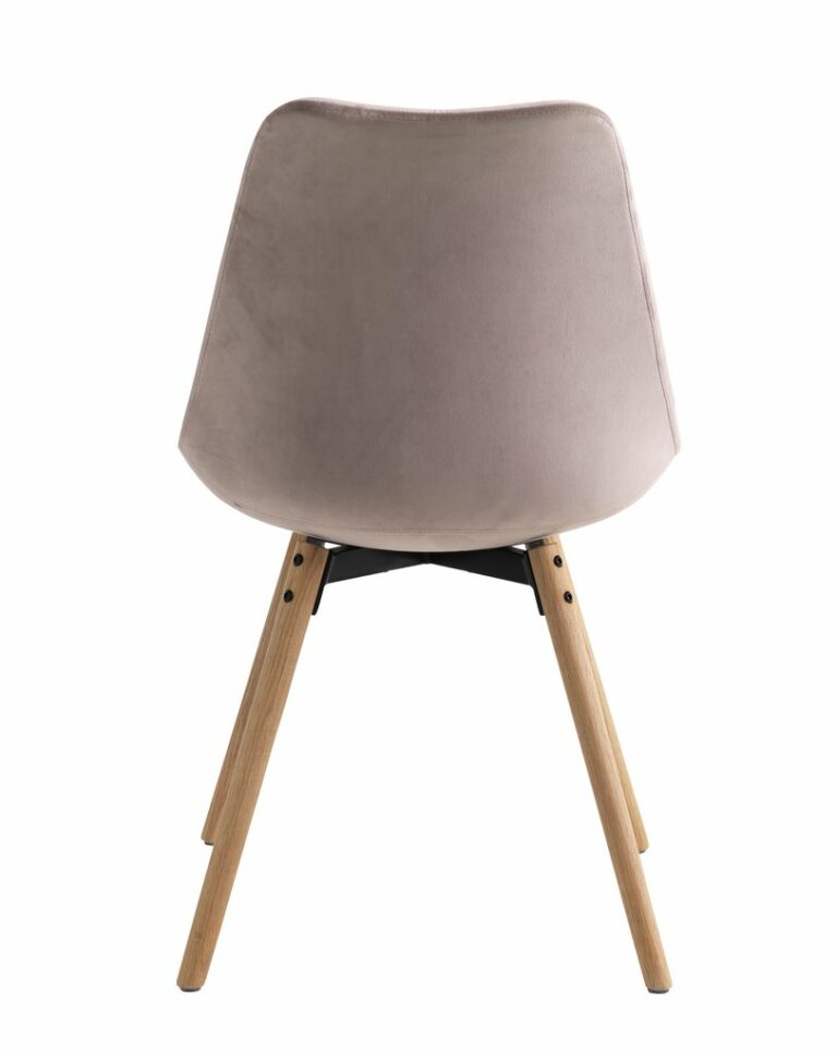 Dining chair KASTRUP velvet rose/oak JYSK