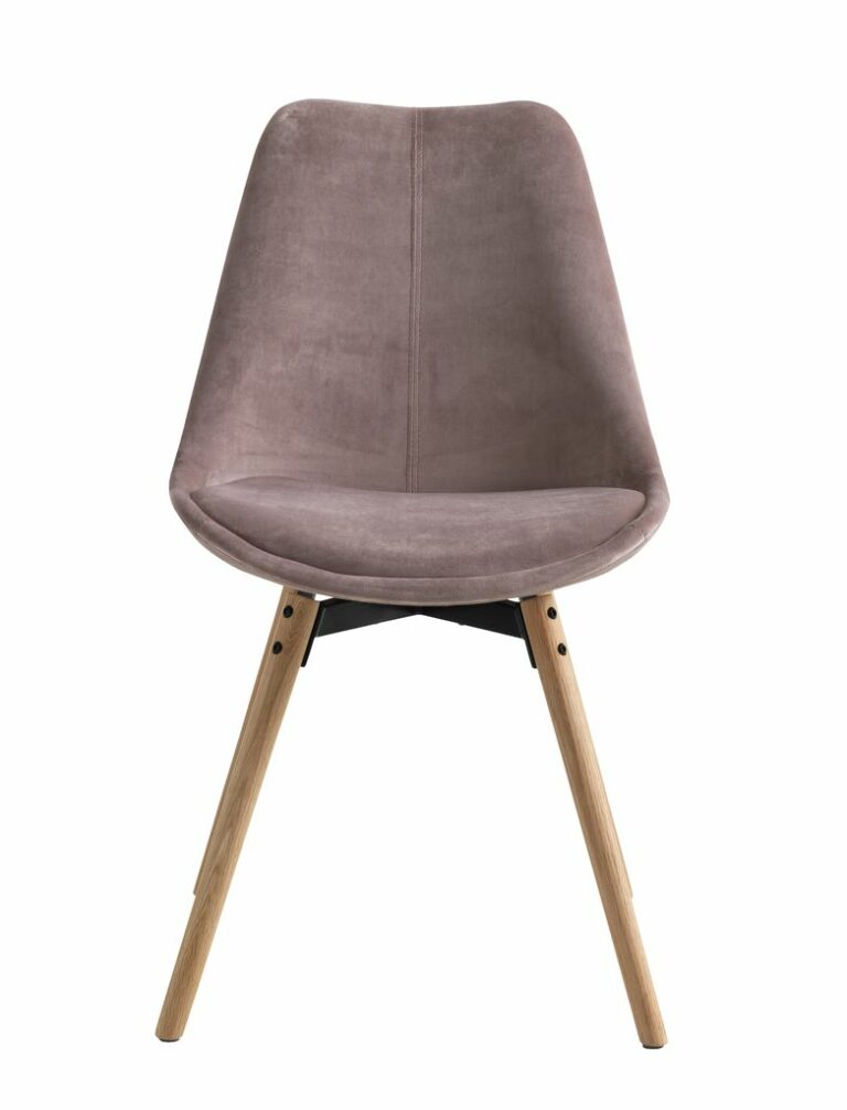 Dining chair KASTRUP velvet rose/oak JYSK