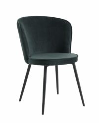 Dining chair RISSKOV dark green velvet/black - JYSK