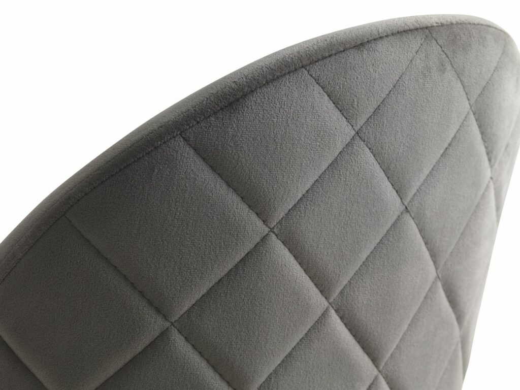 Bar stool GRINDSTED velvet grey/black JYSK