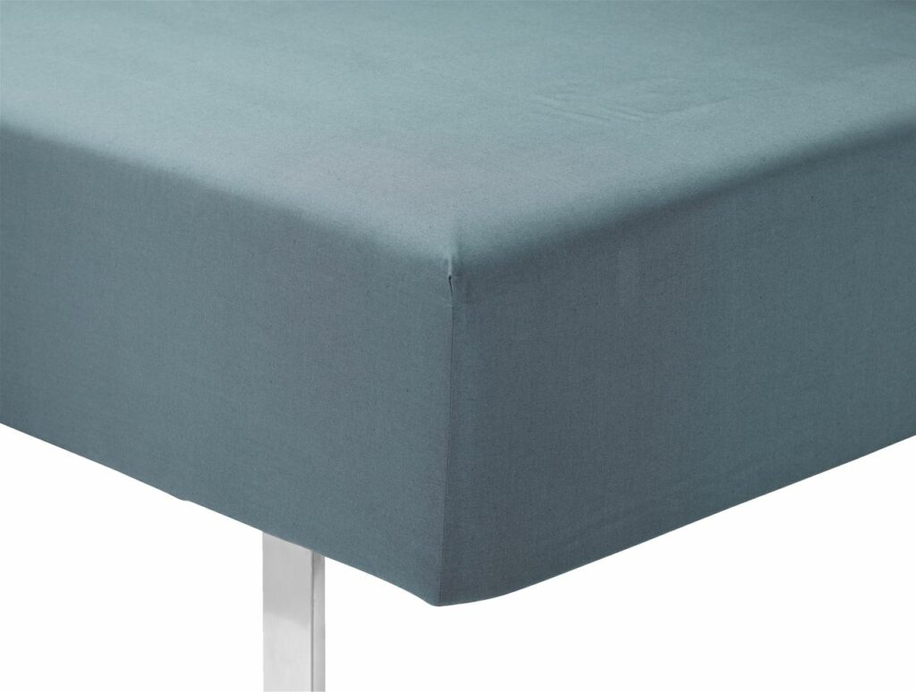 Sheet Fitted 140x200x35 dusty blue KR JYSK