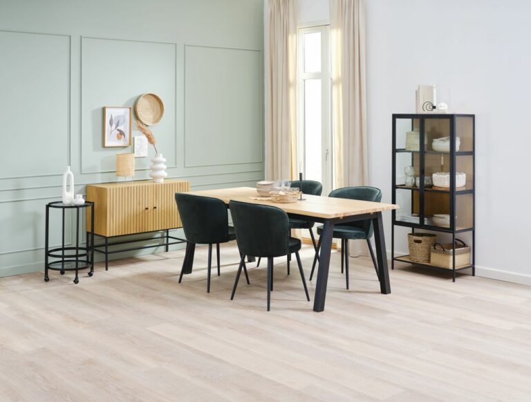 Dining chair RISSKOV dark green velvet/black - JYSK