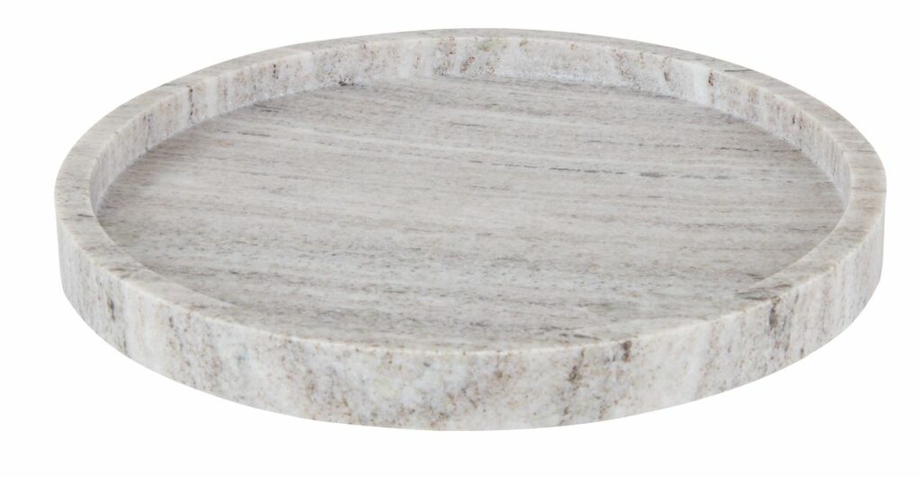 Decorative tray VALDEMAR D.25cm marble JYSK