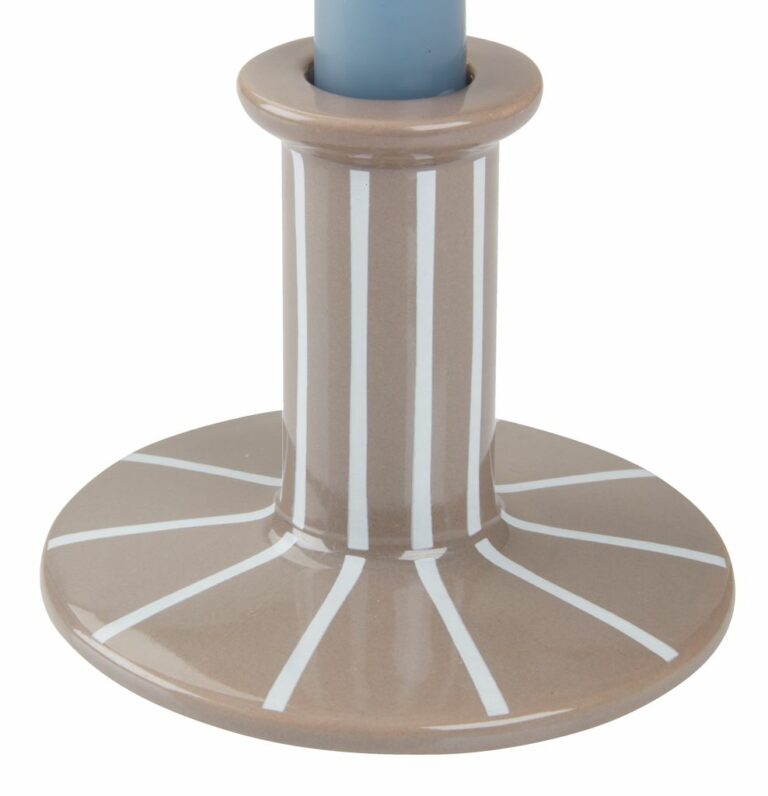 Candlestick MARK D.10xH8cm grey JYSK