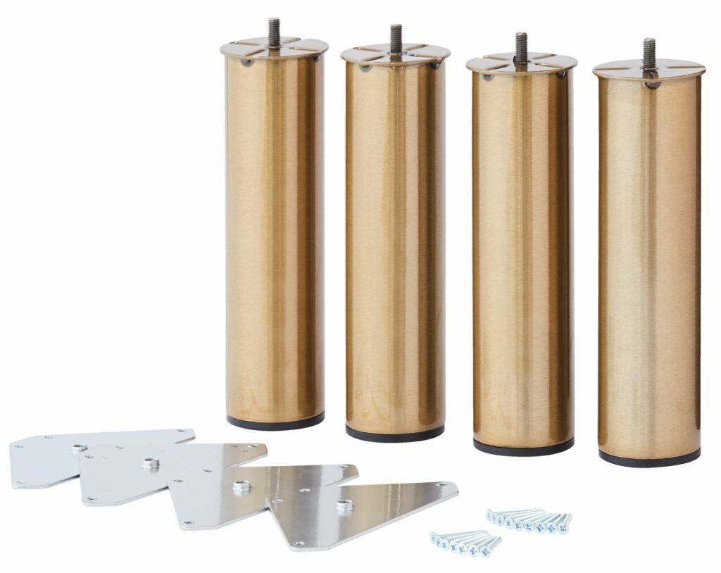 Legs for box 23cm brass set of 4 JYSK
