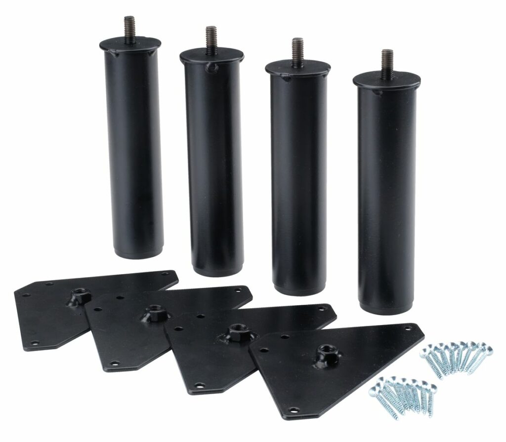 Bed legs D.3,5xH15cm black 4 pcs JYSK