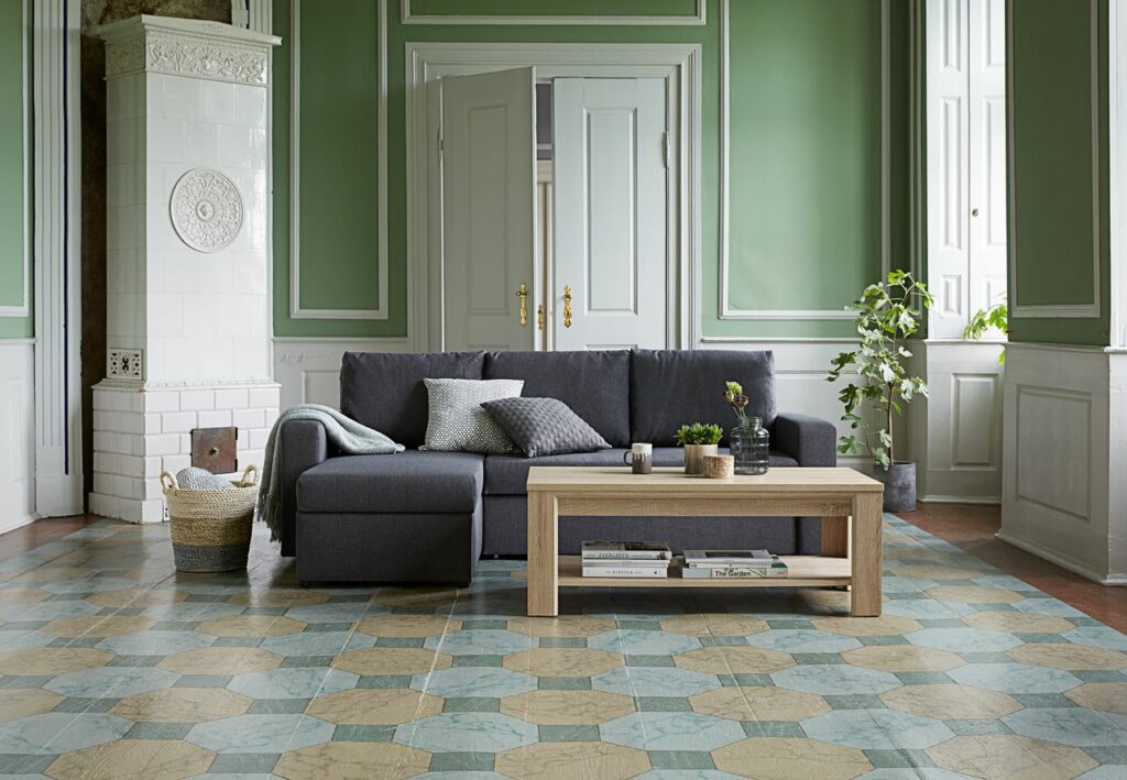 Sofa bed chaiselongue VILS dark grey JYSK