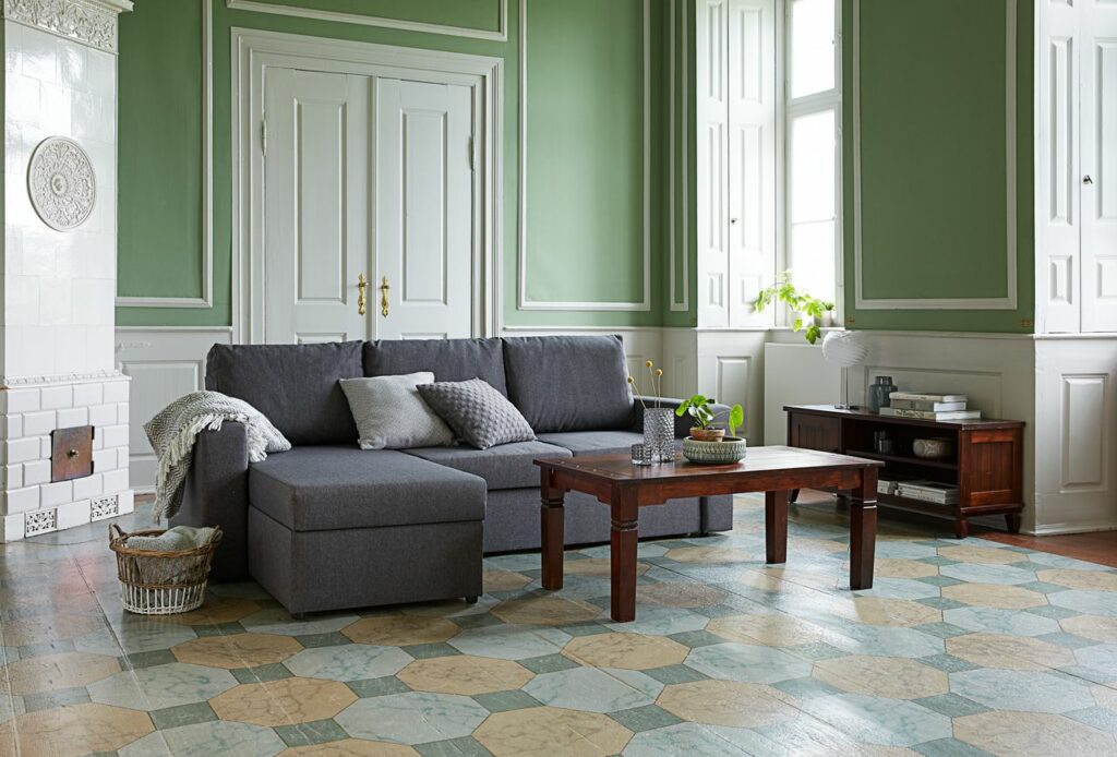 Sofa bed chaiselongue VILS dark grey JYSK