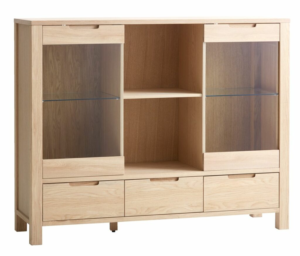 Display SEJS 2doors 3drawers oak JYSK