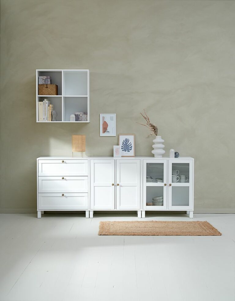 Shelving unit SKALS 4 comp. white JYSK