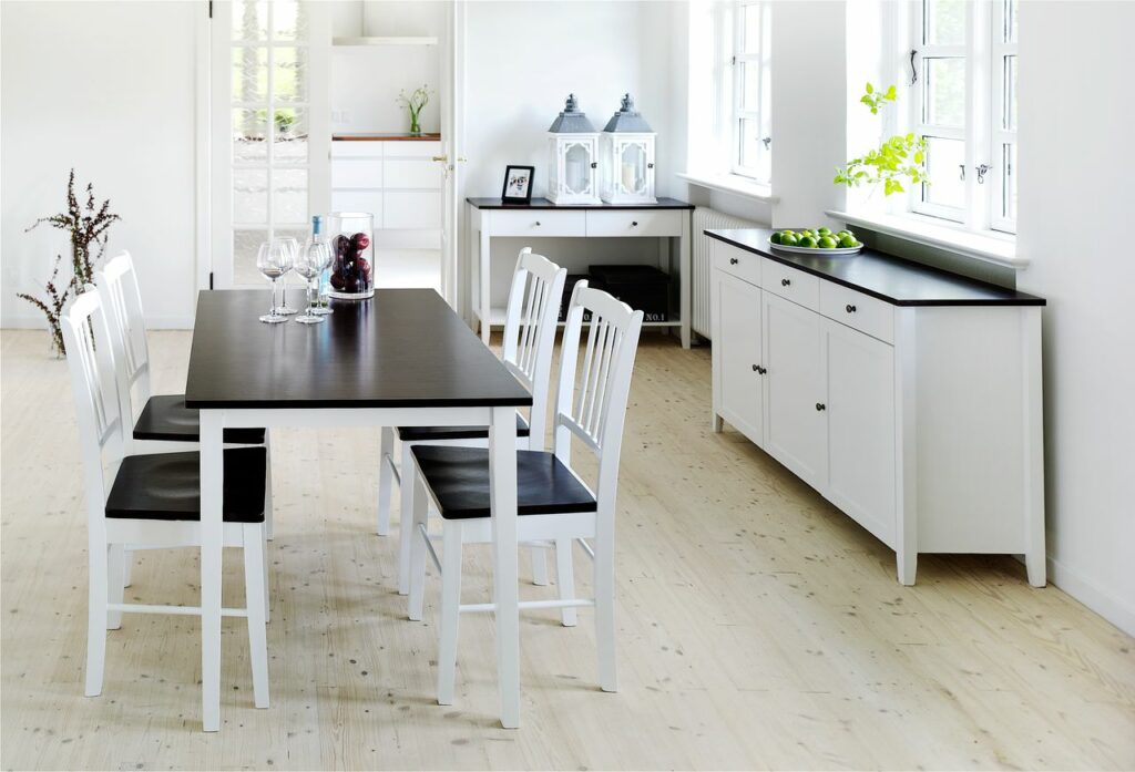 Dining table BRANDERUP L120 white/brown - JYSK