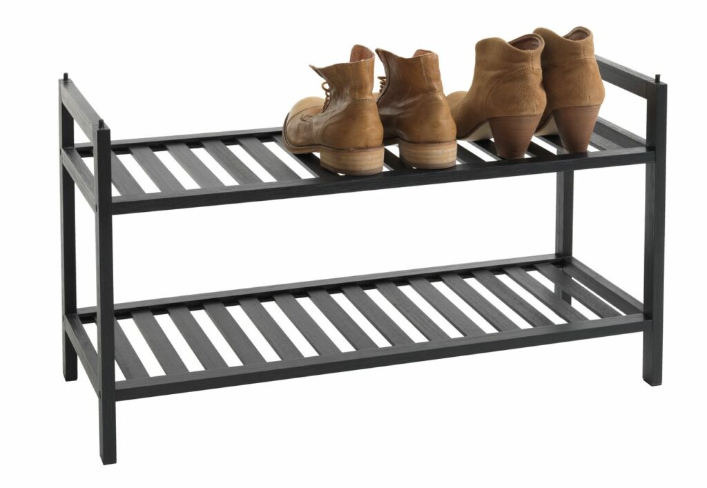 Shoe rack UGGERBY 2 shelves black JYSK