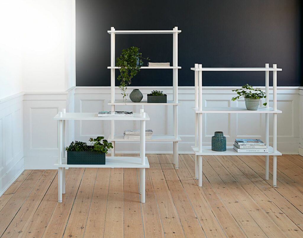 Shelving unit TEGLUM 4 shelves white JYSK