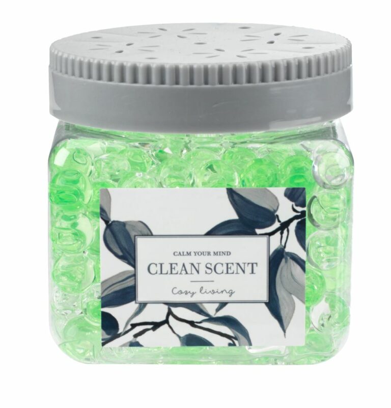 Scented beads CARL green in jar w/lid JYSK