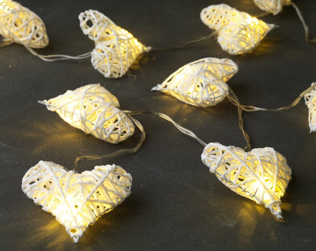 String lights THORFINN hearts w/10LED JYSK