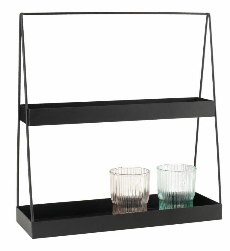 Tiered trays REGNAR W38xL13xH40cm black JYSK