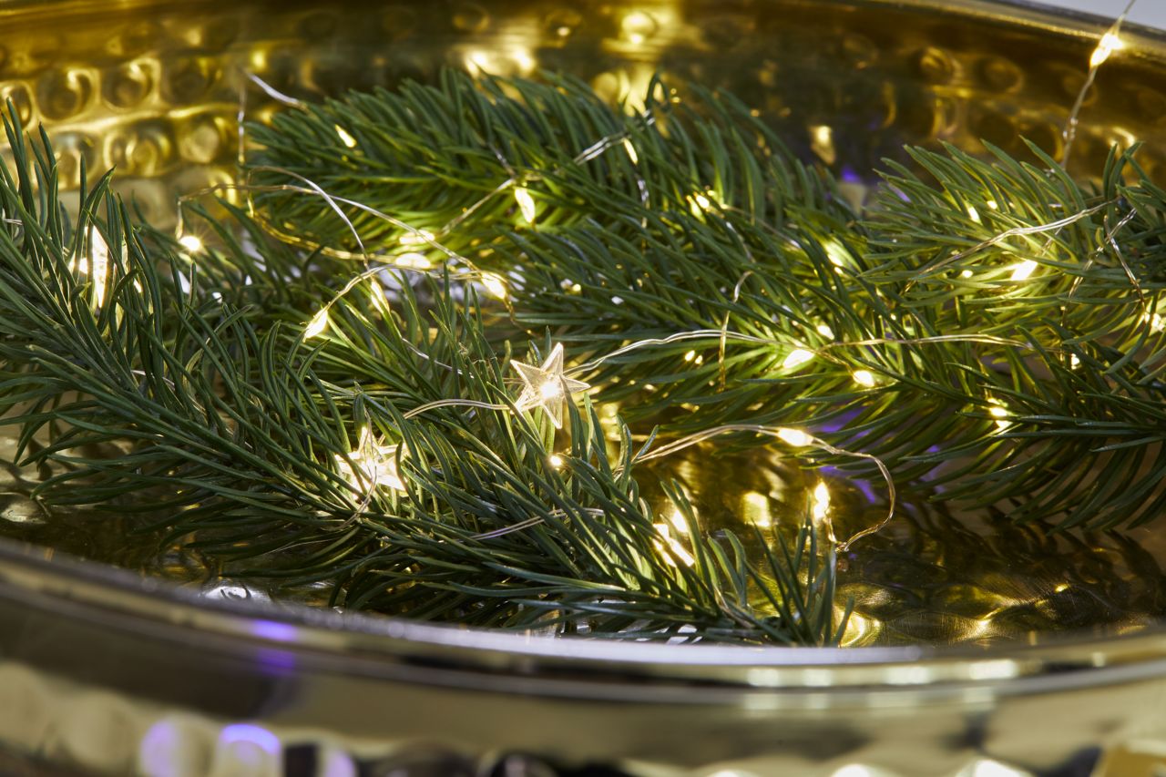 LED string lights STAR L200cm w/20 LED and timer JYSK