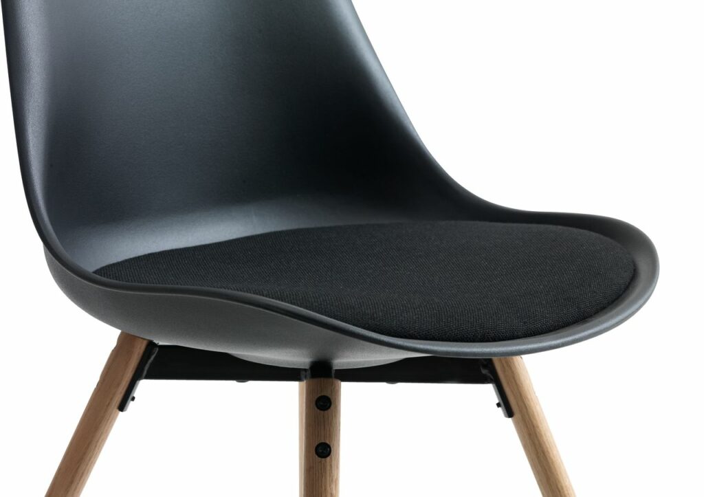 Dining chair KASTRUP black/oak JYSK
