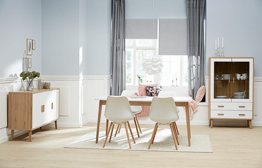 Dining chair KASTRUP white/oak JYSK