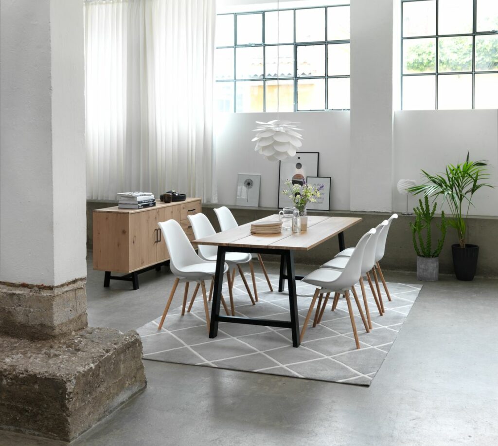 Dining chair KASTRUP white/oak JYSK