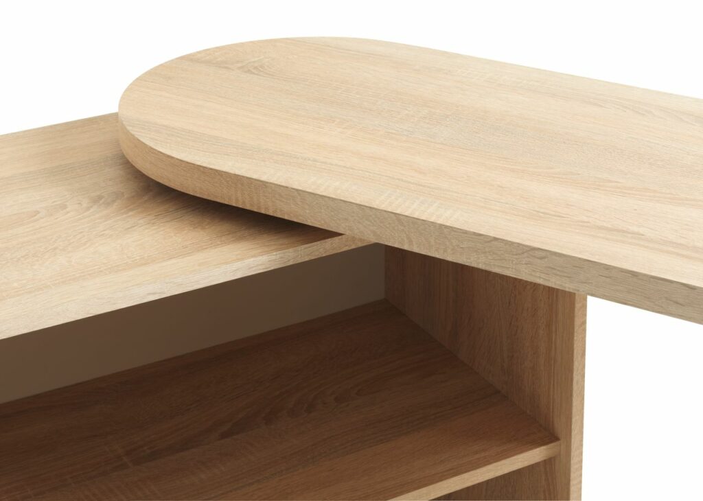 Desk LANGAGER 41107x107165 light oak JYSK