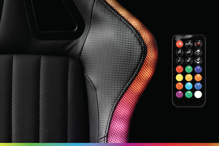 Illuminating LED black gaming chair JYSK