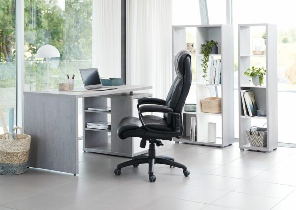 Desk ULLITS 69x140 concrete/high gloss - Image 9