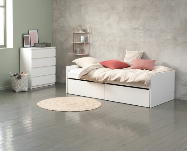 Bed w/storage TANGBJERG 90/180x200 white - Image 3