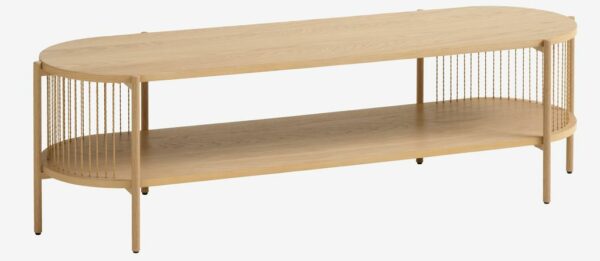TV bench SNESLEV 1 shelf oak colour - Image 2