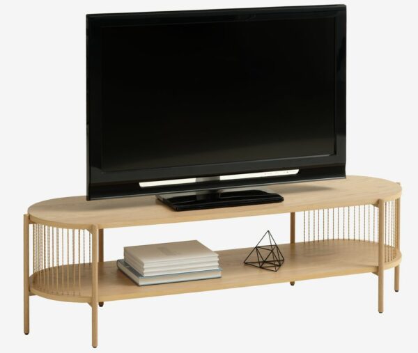 TV bench SNESLEV 1 shelf oak colour - Image 5