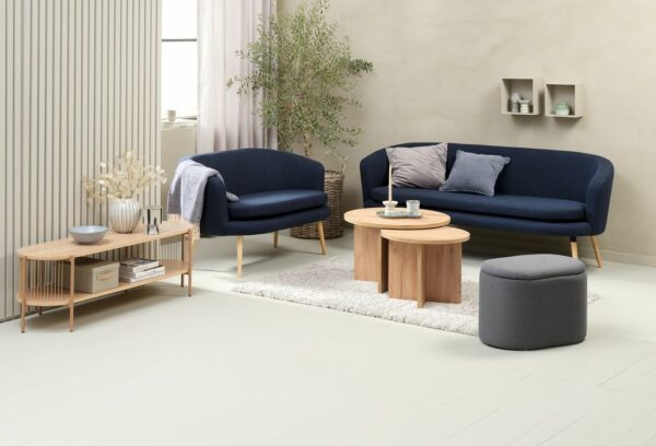 TV bench SNESLEV 1 shelf oak colour - Image 3