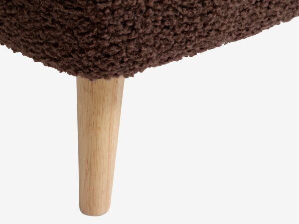 Pouffe VILDSUND 52x41 brown fabric - Image 4