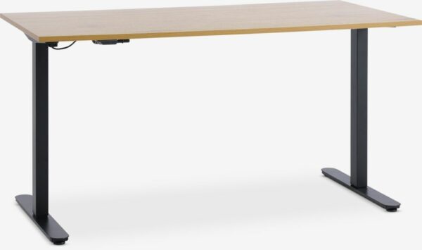 Height adj. desk SVANEKE 70x140 oak colour/black - Image 2