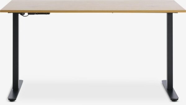 Height adj. desk SVANEKE 70x140 oak colour/black - Image 5