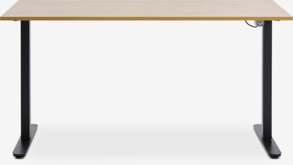 Height adj. desk SVANEKE 70x140 oak colour/black - Image 7
