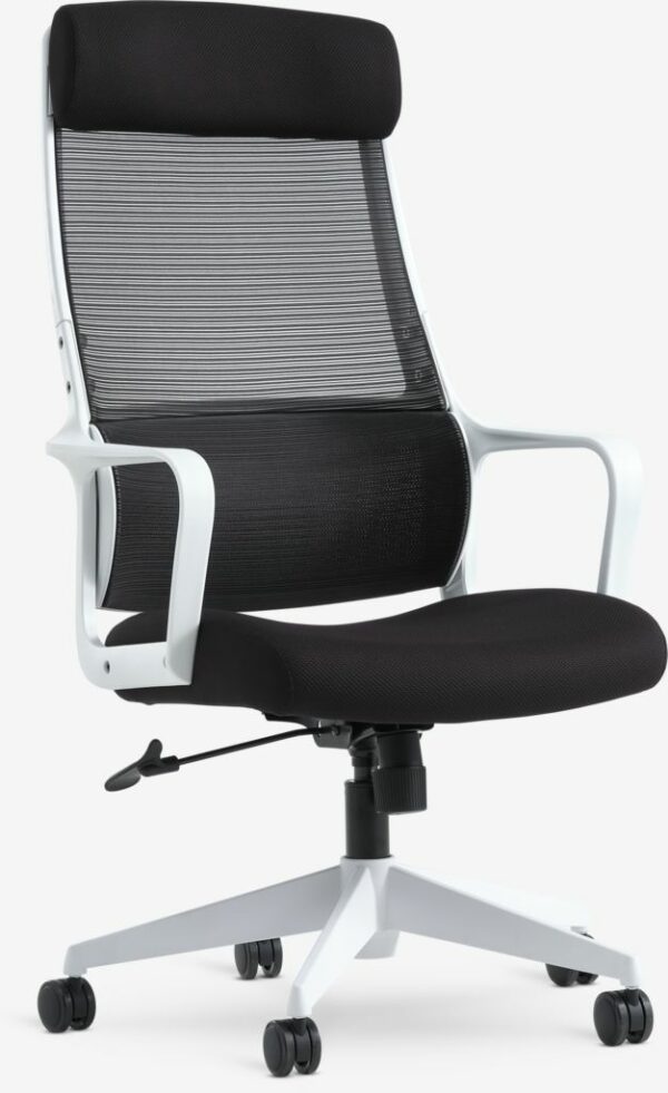 Office chair HEDENSTED black fabric/white - Image 2