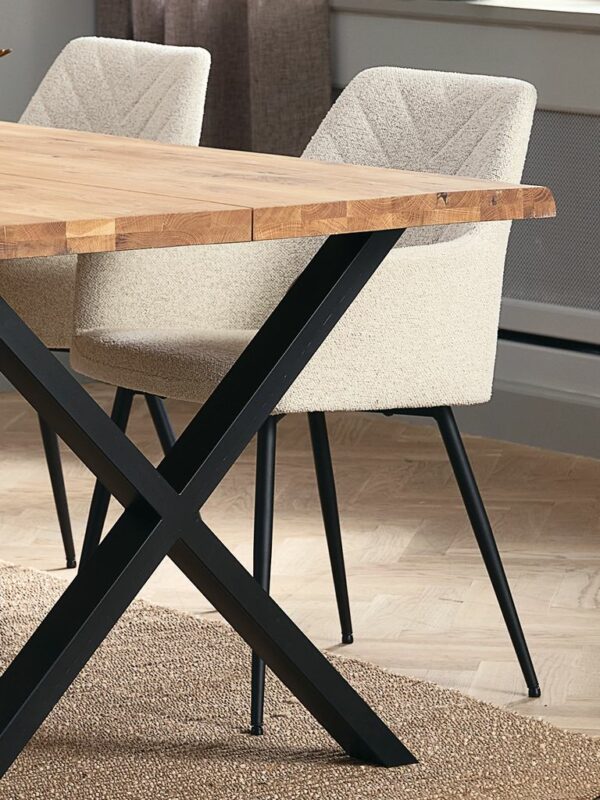Dining chair PURHUS off-white/black - Image 3