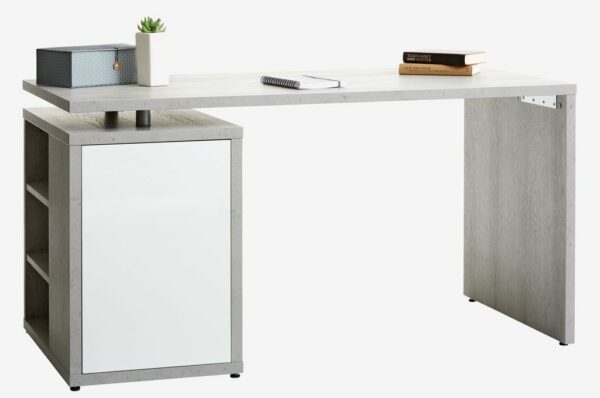 Desk ULLITS 69x140 concrete/high gloss - Image 5
